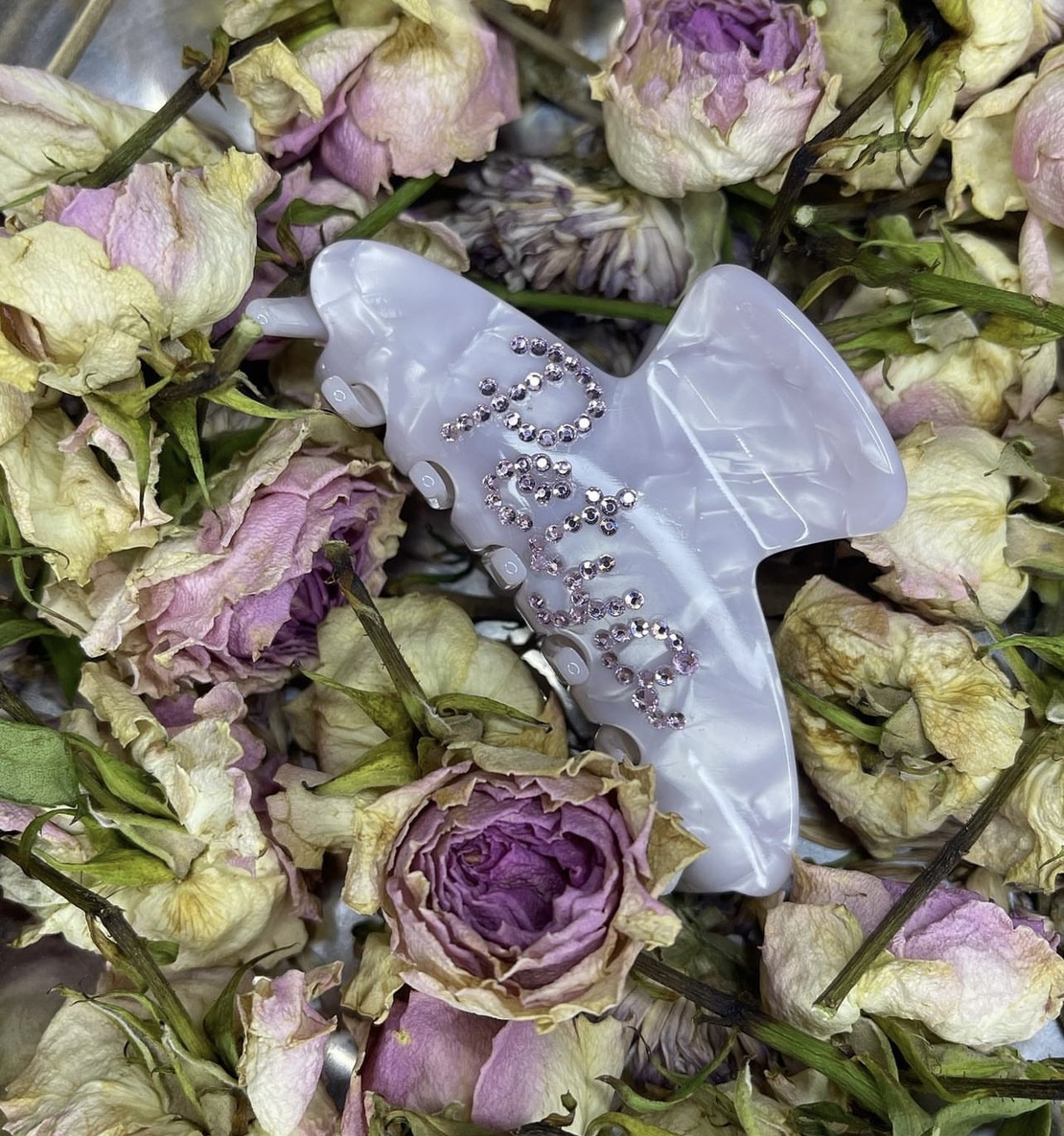 CUSTOM BIG ROSE PÂLE CLIP