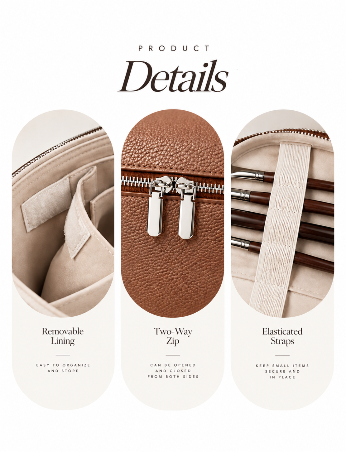 CUSTOM LARGE LE NÉCESSAIRE TOILETRY BAG IN TAWNY