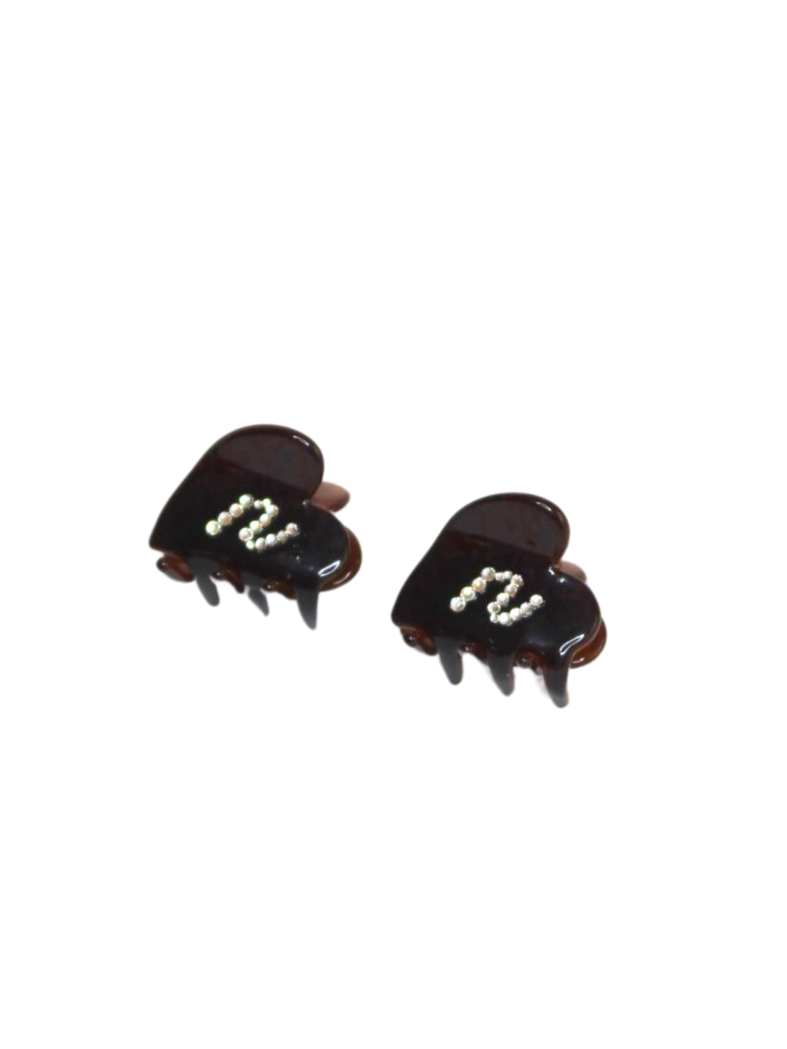CUSTOM HEART MIDI CLIP SET IN ESPRESSO SHOT