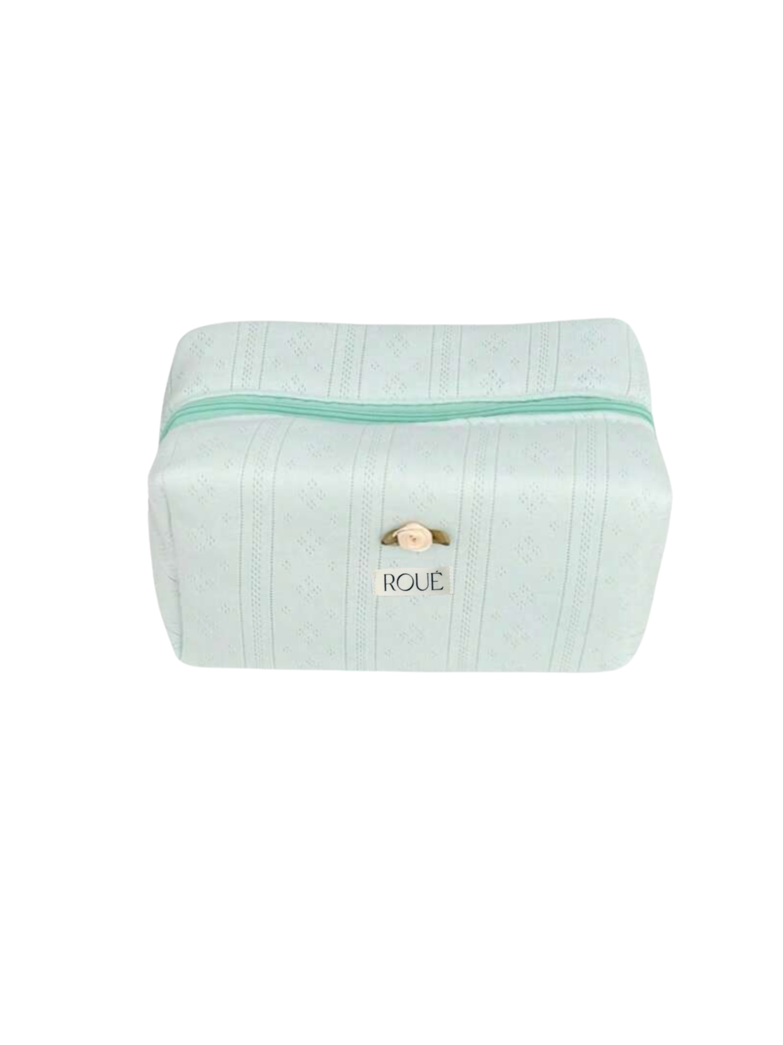 SMALL MINT MEADOW POINTELLE TOILETRY BAG