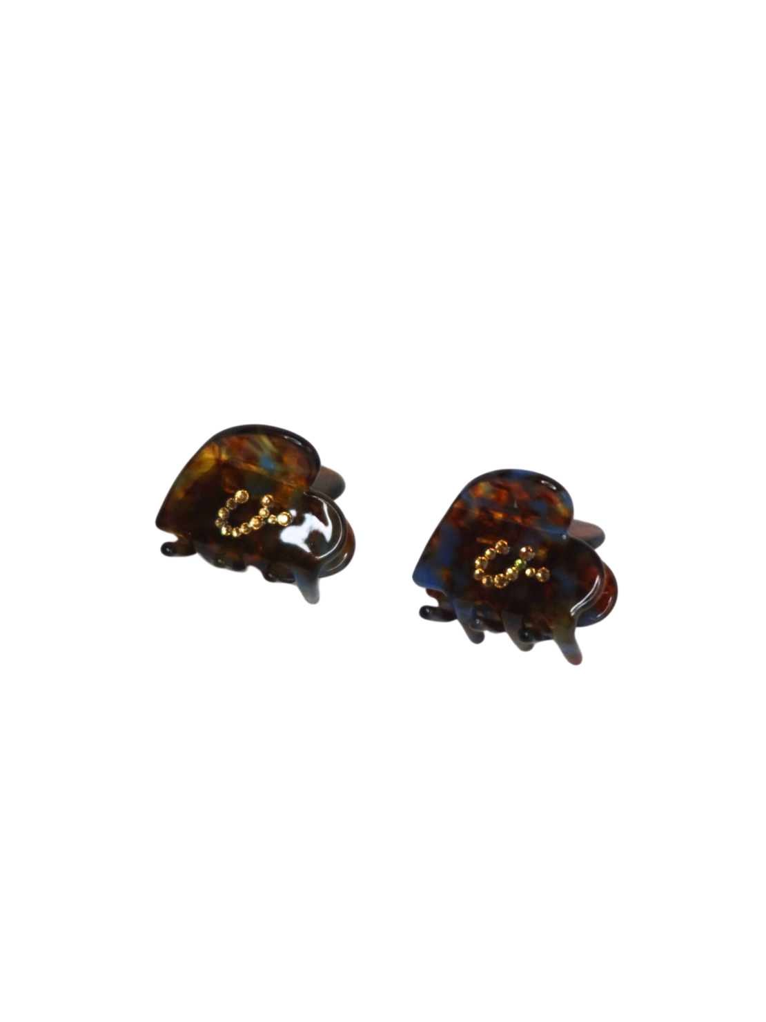 CUSTOM HEART MIDI CLIP SET IN CHESTNUT