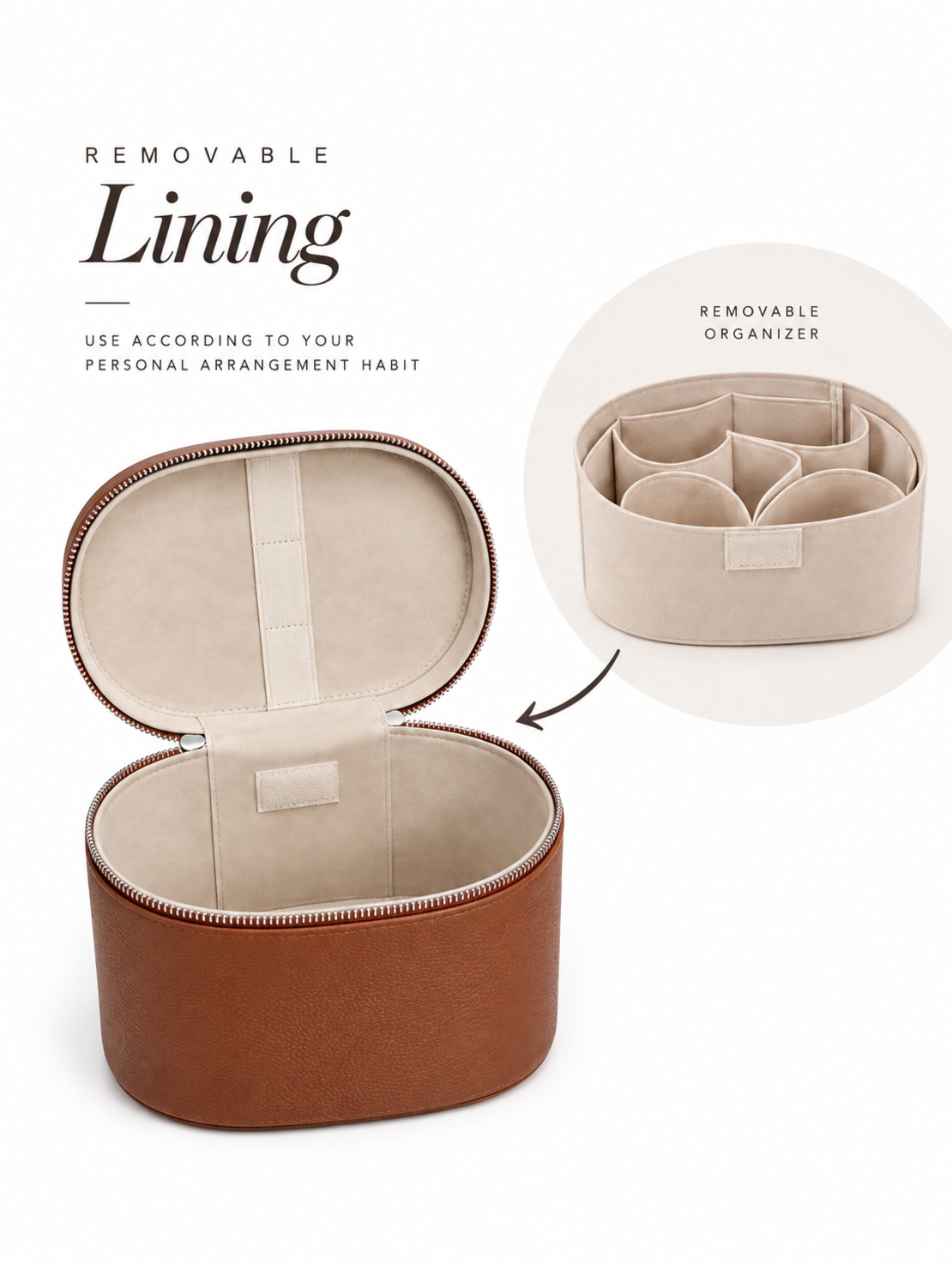 CUSTOM LARGE LE NÉCESSAIRE TOILETRY BAG IN TAWNY