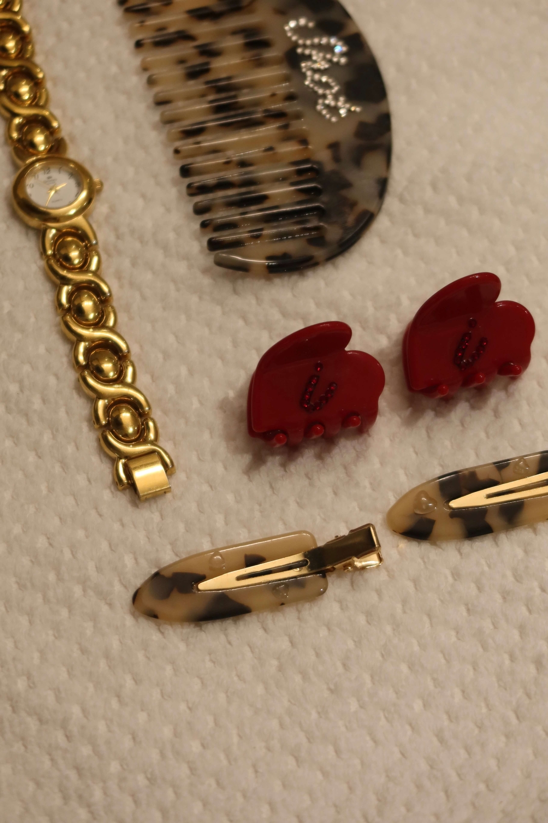 CUSTOM HEART MIDI CLIP SET IN BARRETTE