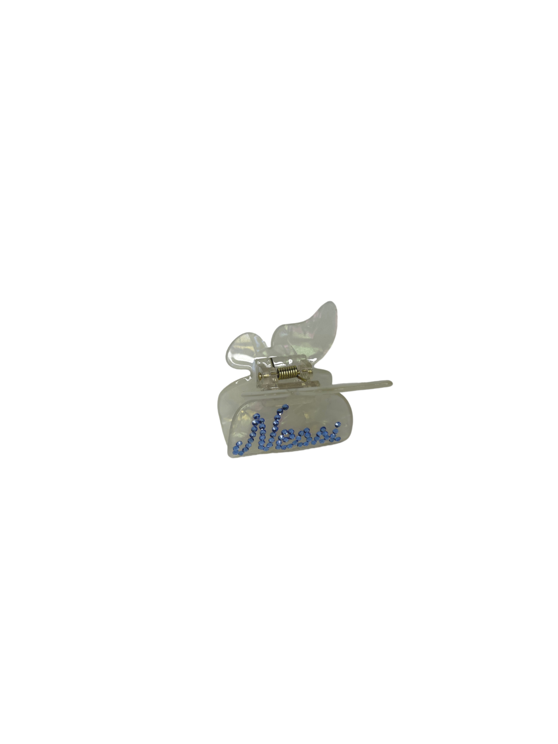 CUSTOM CRÉME BUTTERFLY CLIP
