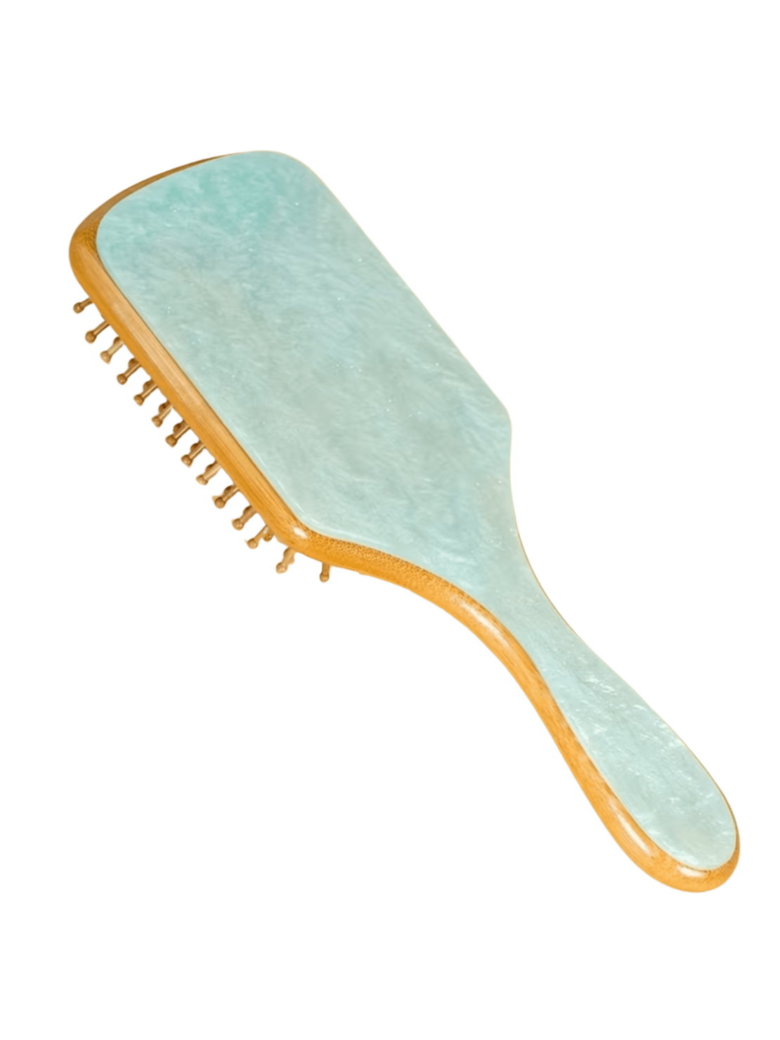 BIG CUSTOM VANITY HAIR BRUSH in AQUAMARINE