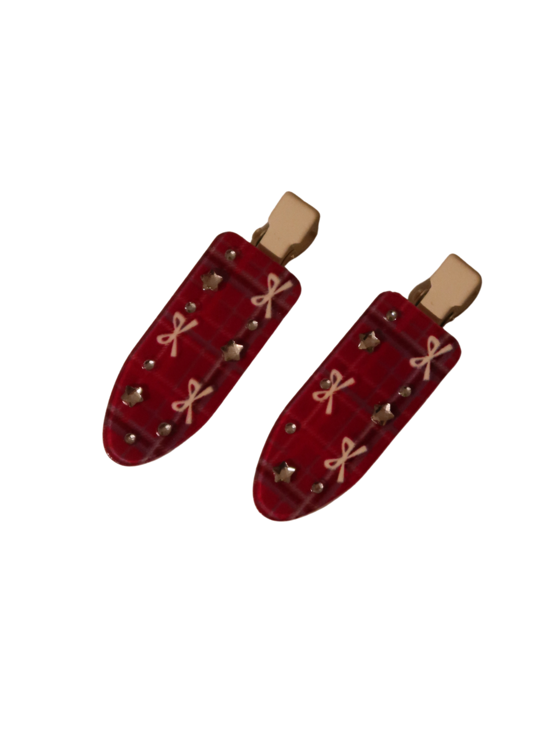 CUSTOM FIRESIDE PLAID HAIR PINS