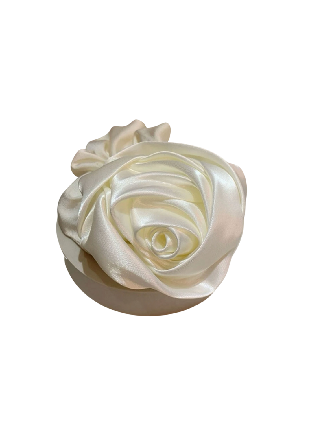 Rosette Scrunchie in BEYAZ