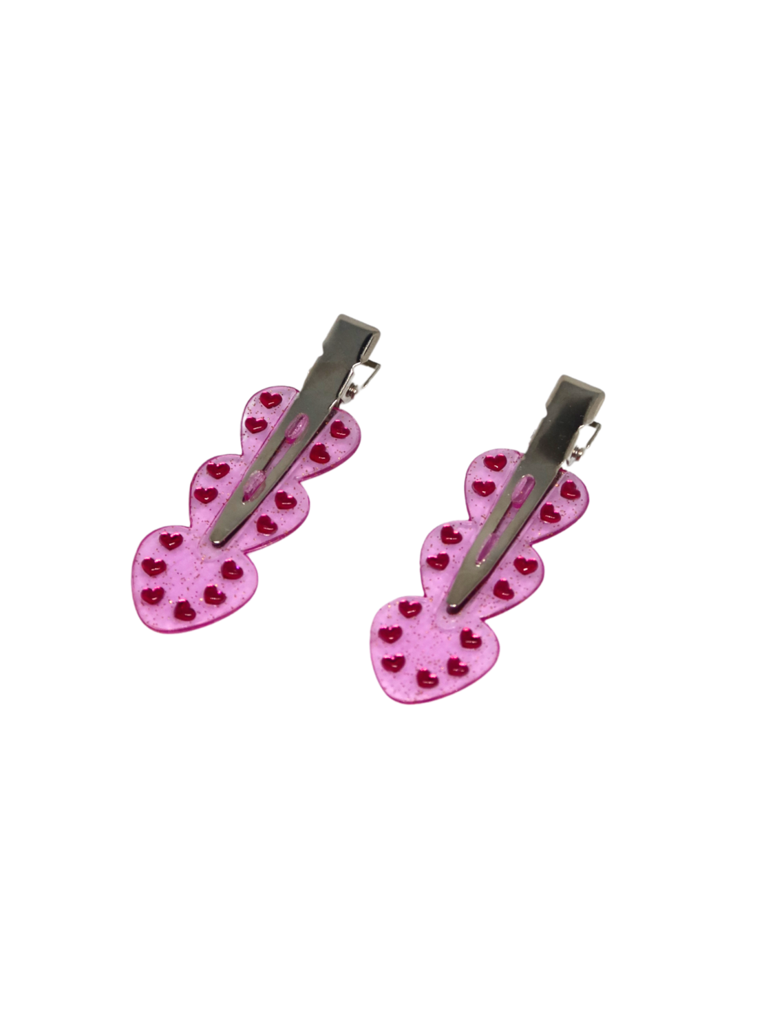 CUSTOM HEART ROSEBUDS HAIR PINS