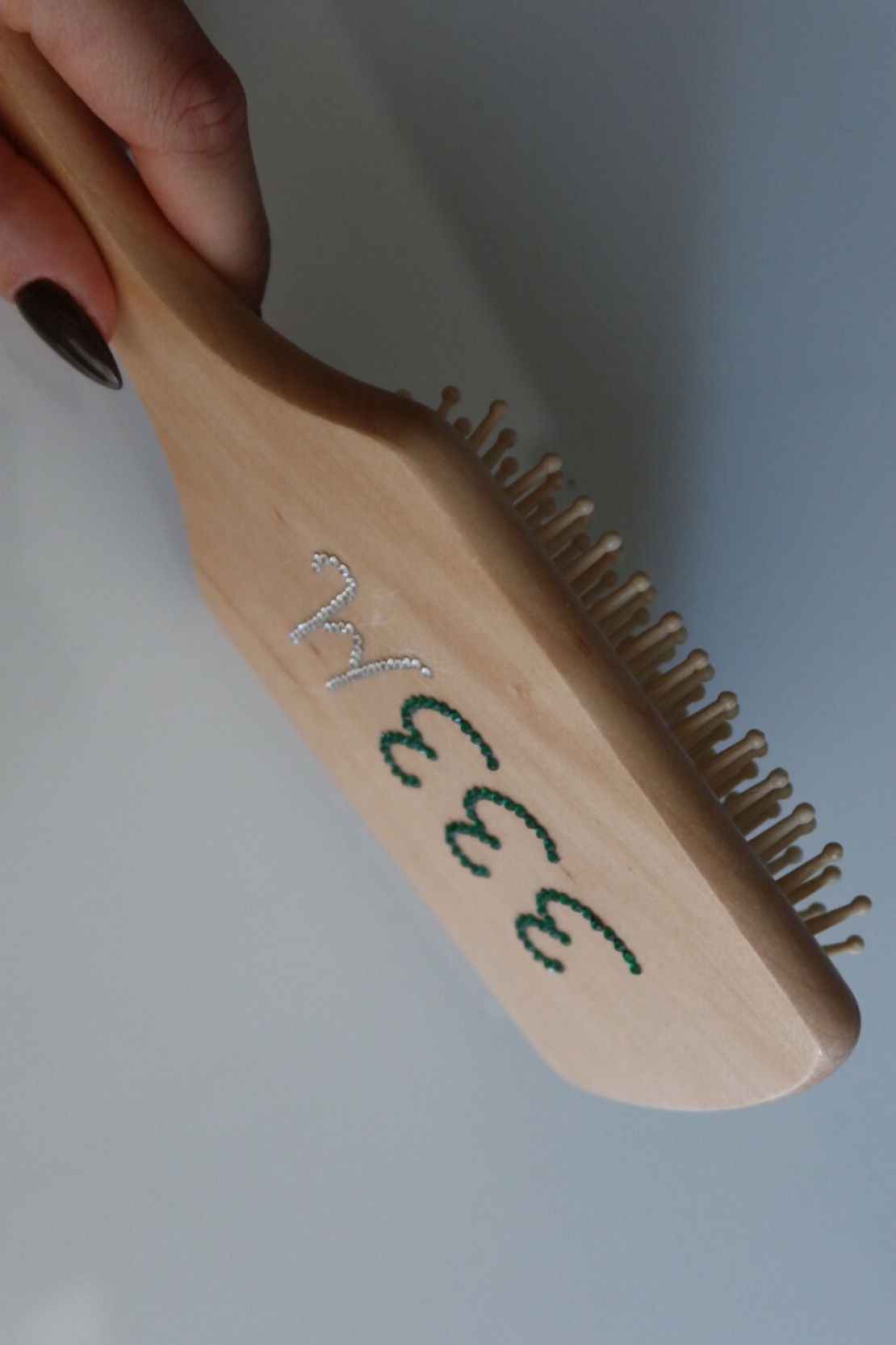 BIG CUSTOM CINNAMON HONEY HAIR BRUSH