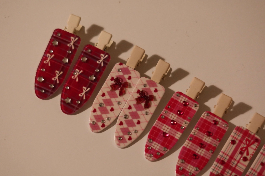 CUSTOM FIRESIDE PLAID HAIR PINS