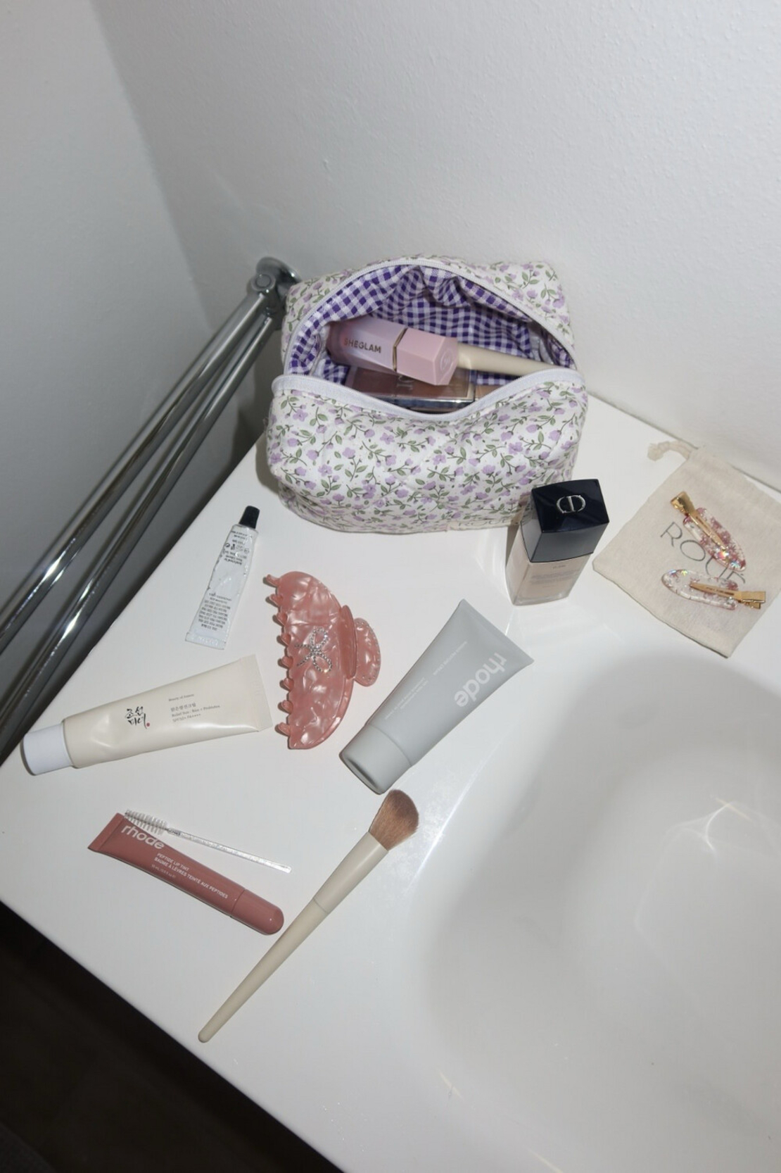 CUSTOM SMALL JARDIN DE TULIPES TOILETRY BAG