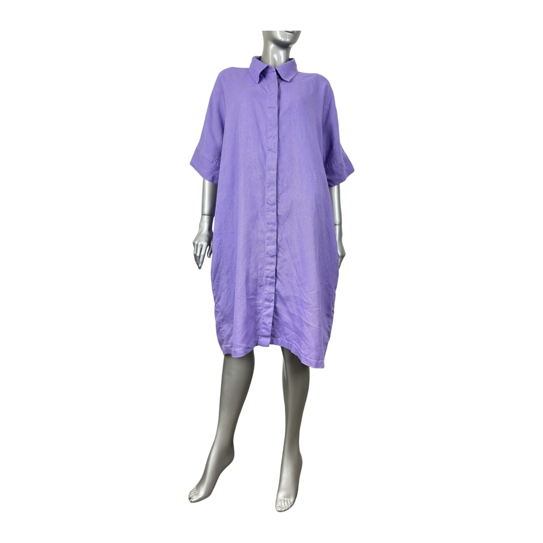 Ленена рокля тип риза COS, свободен силует (M)