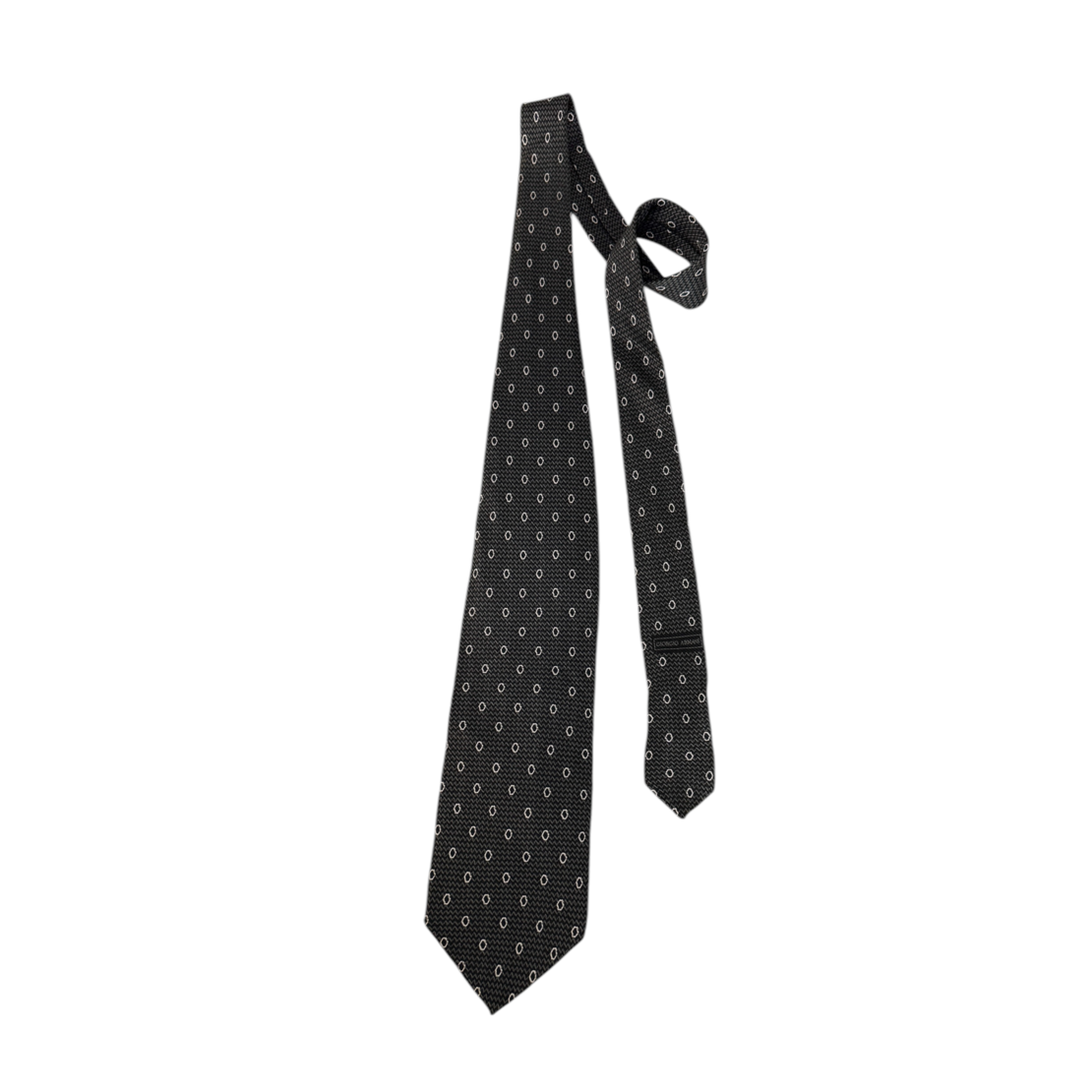 Vintage Giorgio Armani Monogram копринена вратовръзка 56''