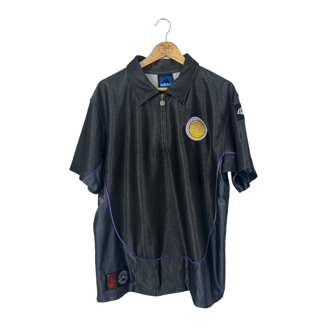Adidas Team 1/4 Zip Shirt La Lakers Basketball Shiny (S)
