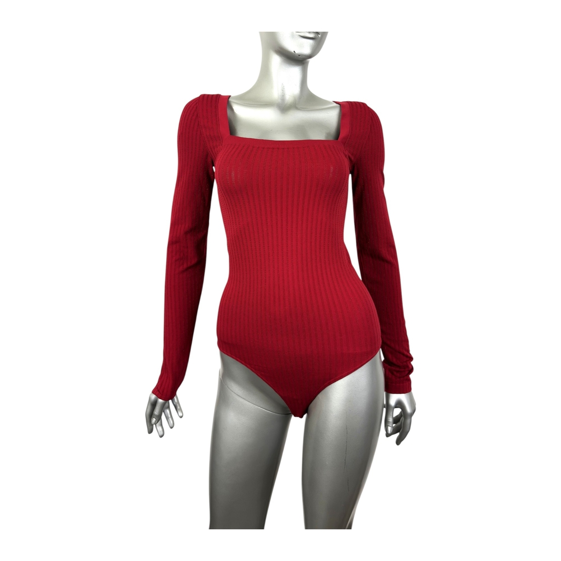 Wolford Ribbed Square Neck Bodysuit (M/L)