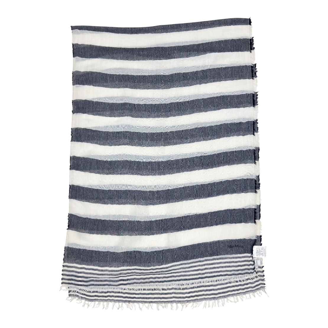 Max Mara ленен шал на райе 61x182