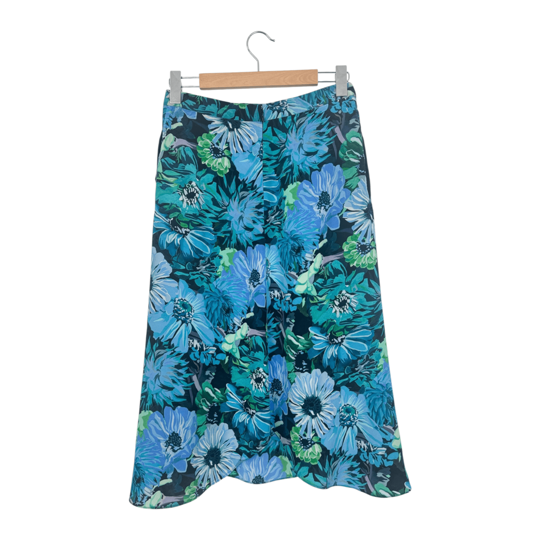 STELLA MCCARTNEY Floral-Print Silk Midi Skirt (IT40)