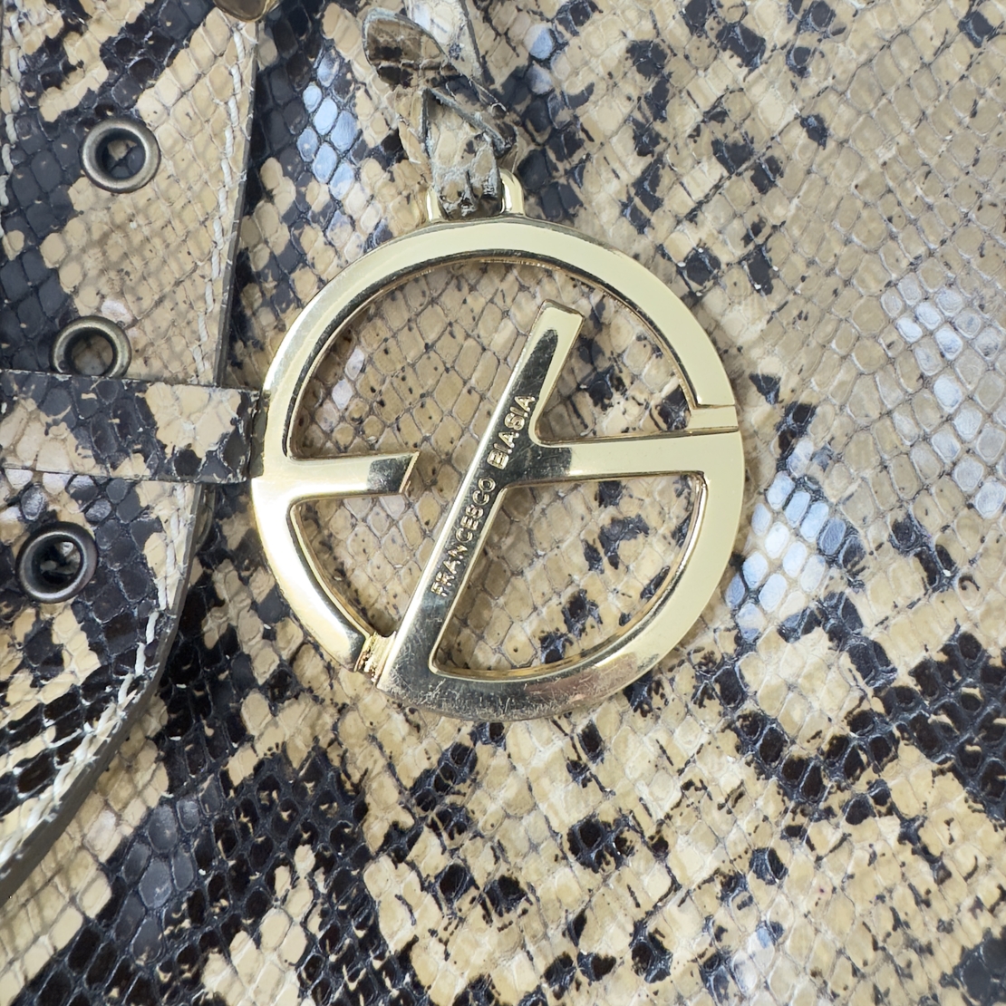Francesco Biasia Snake Leather Bag