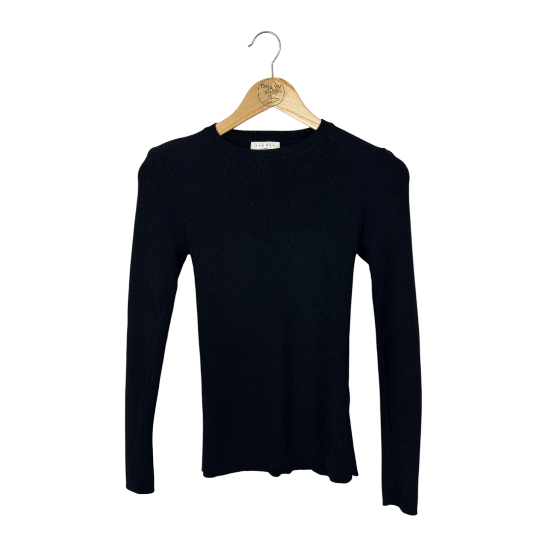 Sandro Temps Ribbed вълнен пуловер (1)