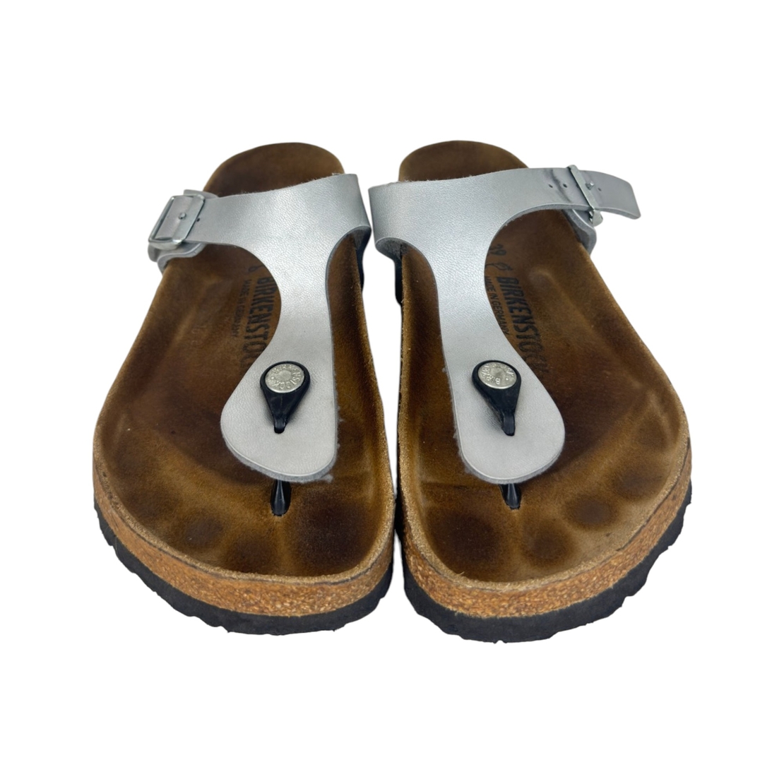 Birkenstock Gizeh Silver Birko-Flor (39)