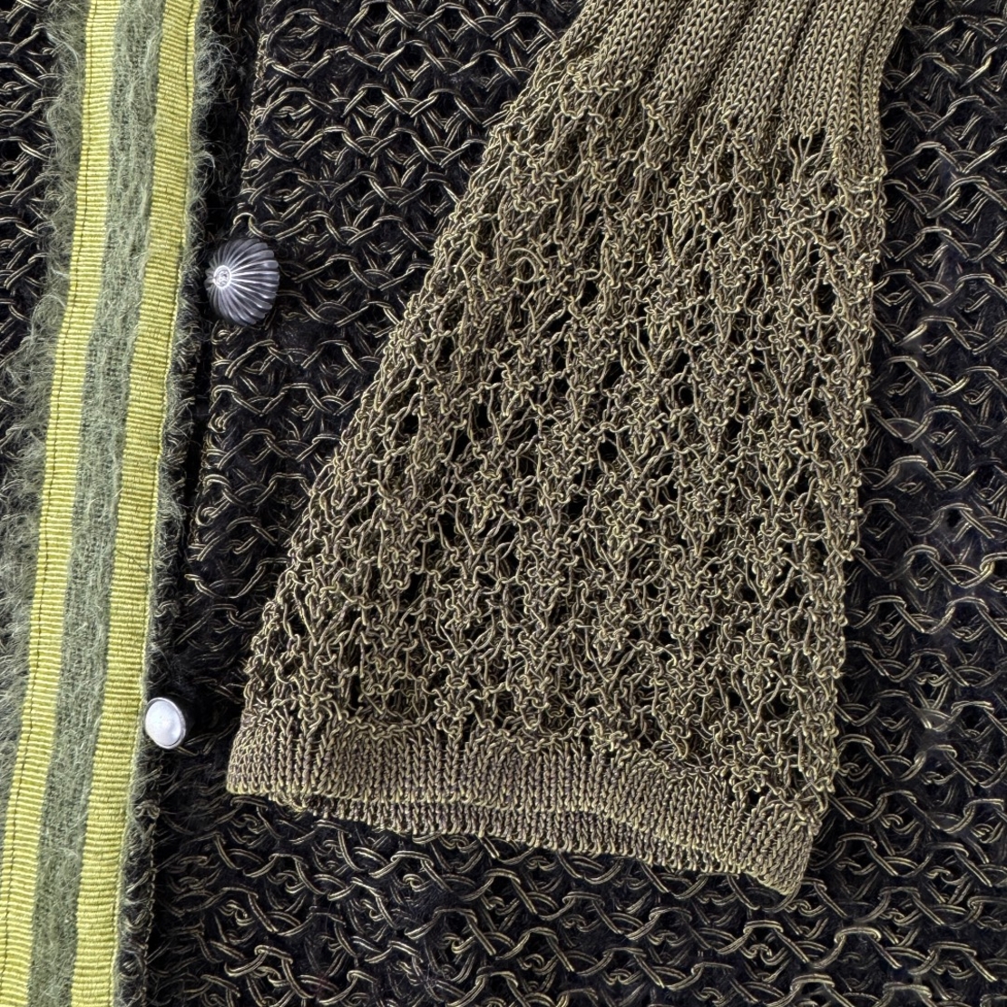 Eva & Claudi плетена жилетка с дантели (S)