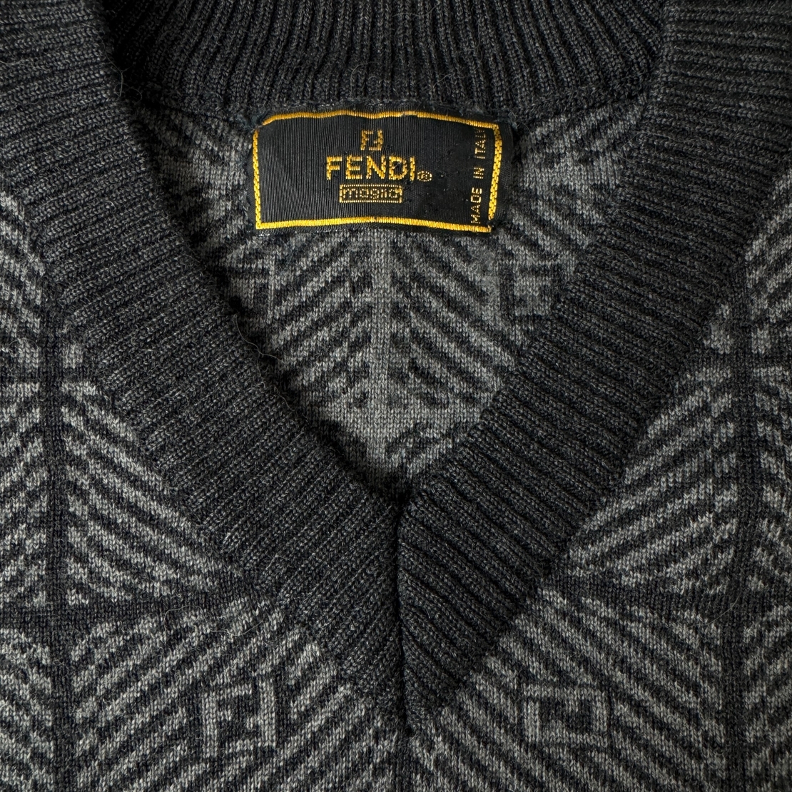 FENDI - FF Monogram men's merino wool pullover (52)