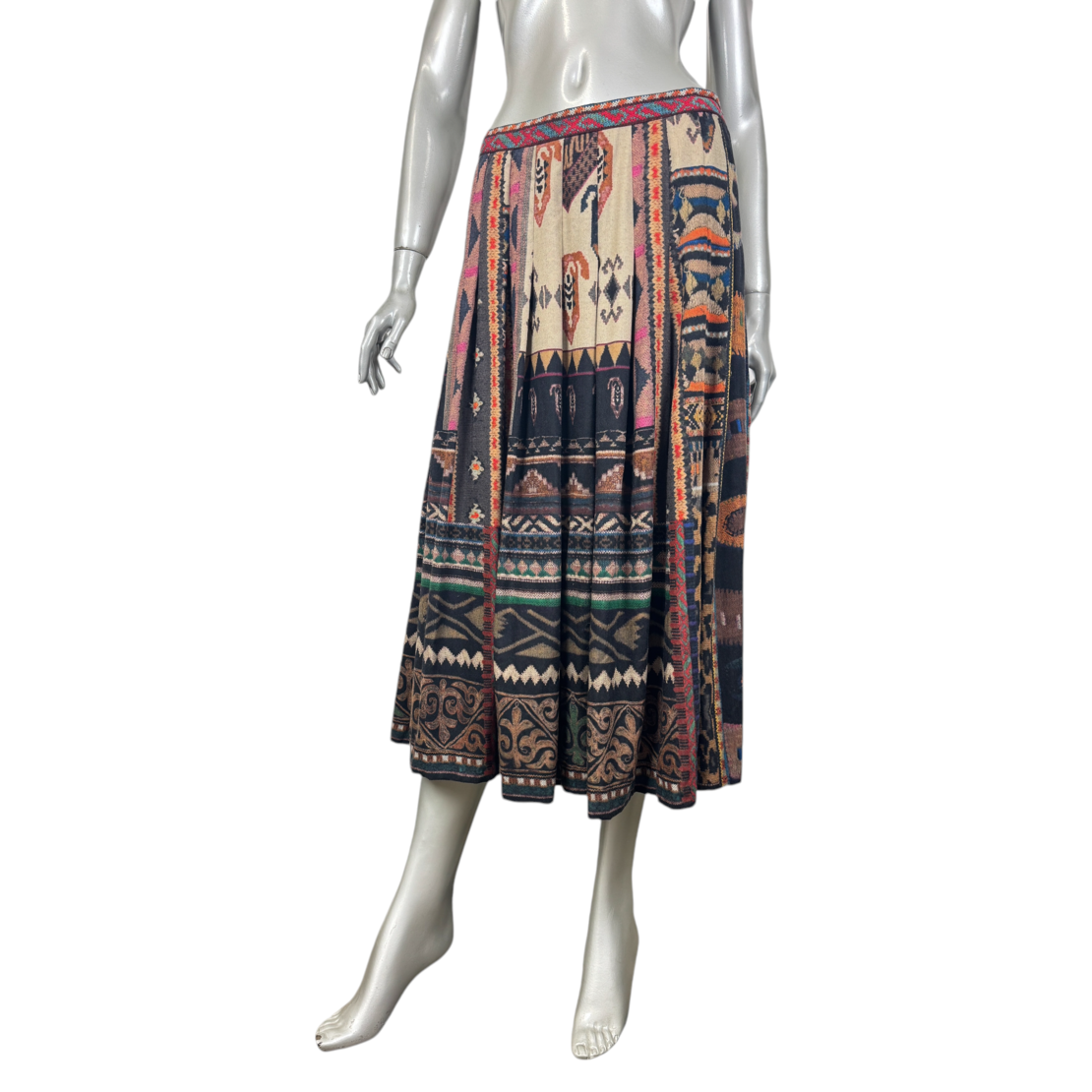 Etro Pleated print skirt (IT44)