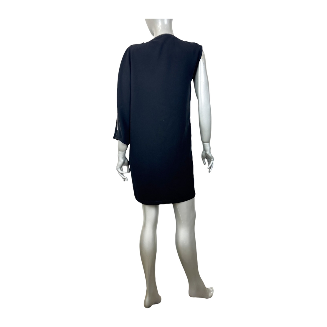 Alexander McQueen Black Zip Boat Neck Midi Dress (IT40/M)