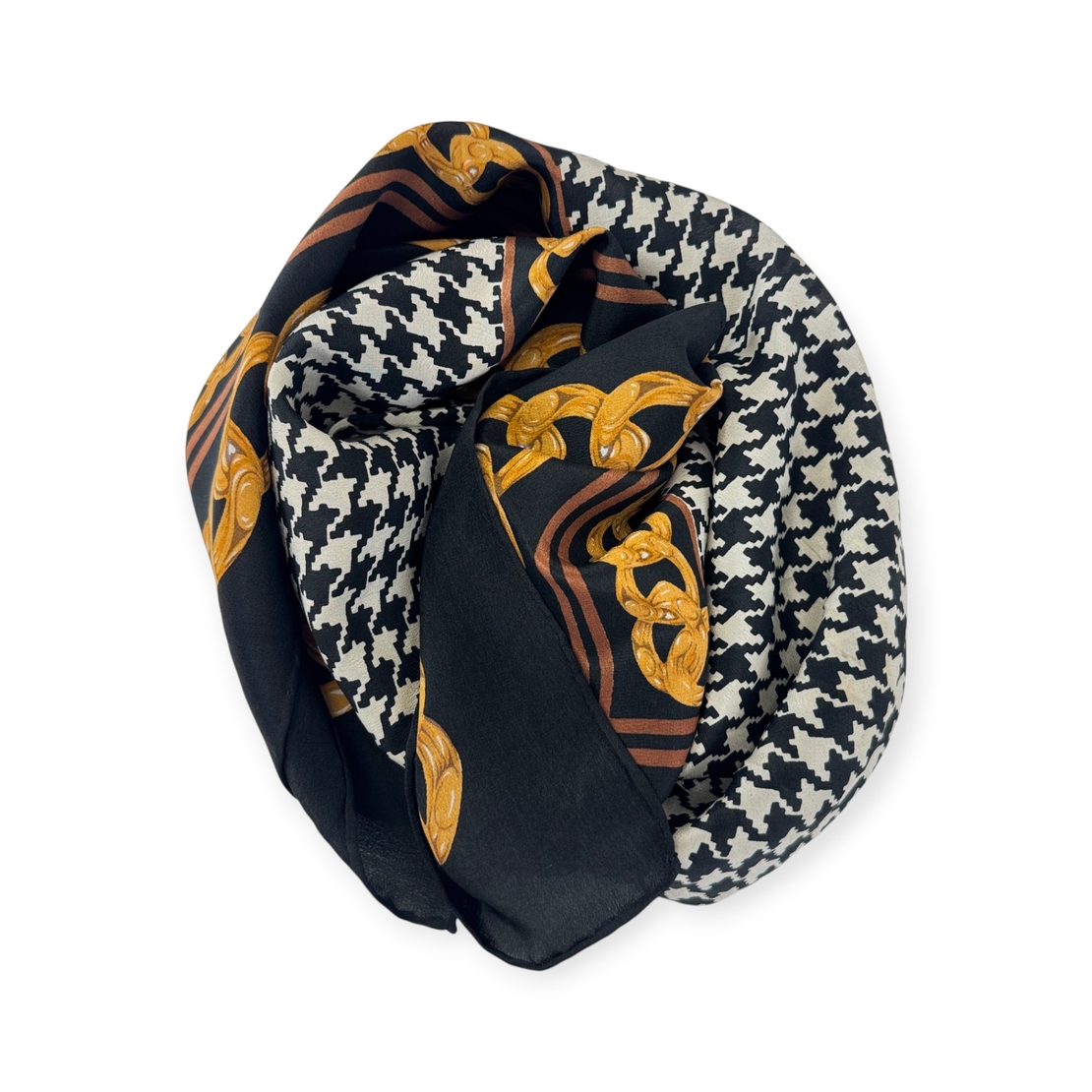 No brand копринен принт шал 86x86