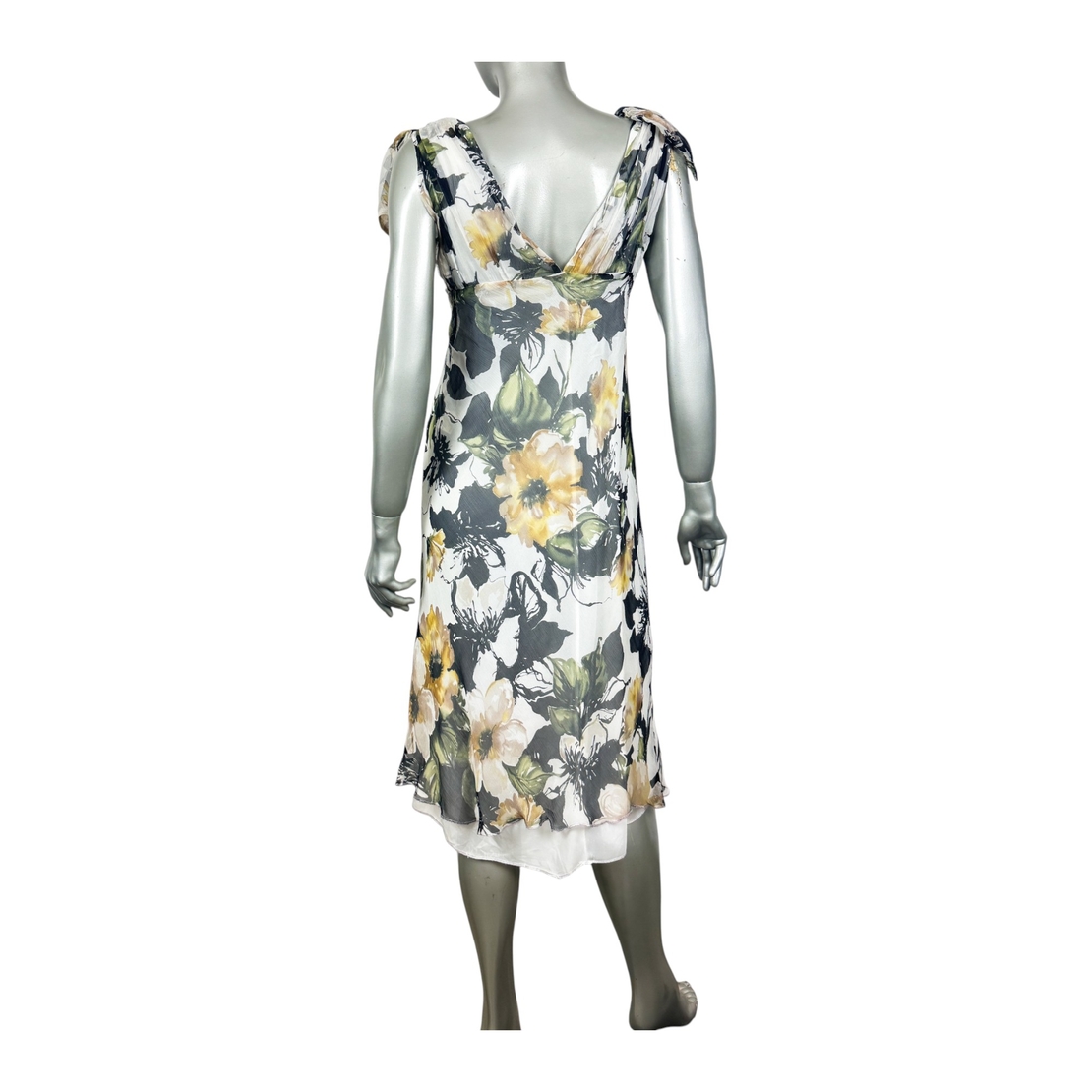 Sonia Fortuna floral print silk dress (L)