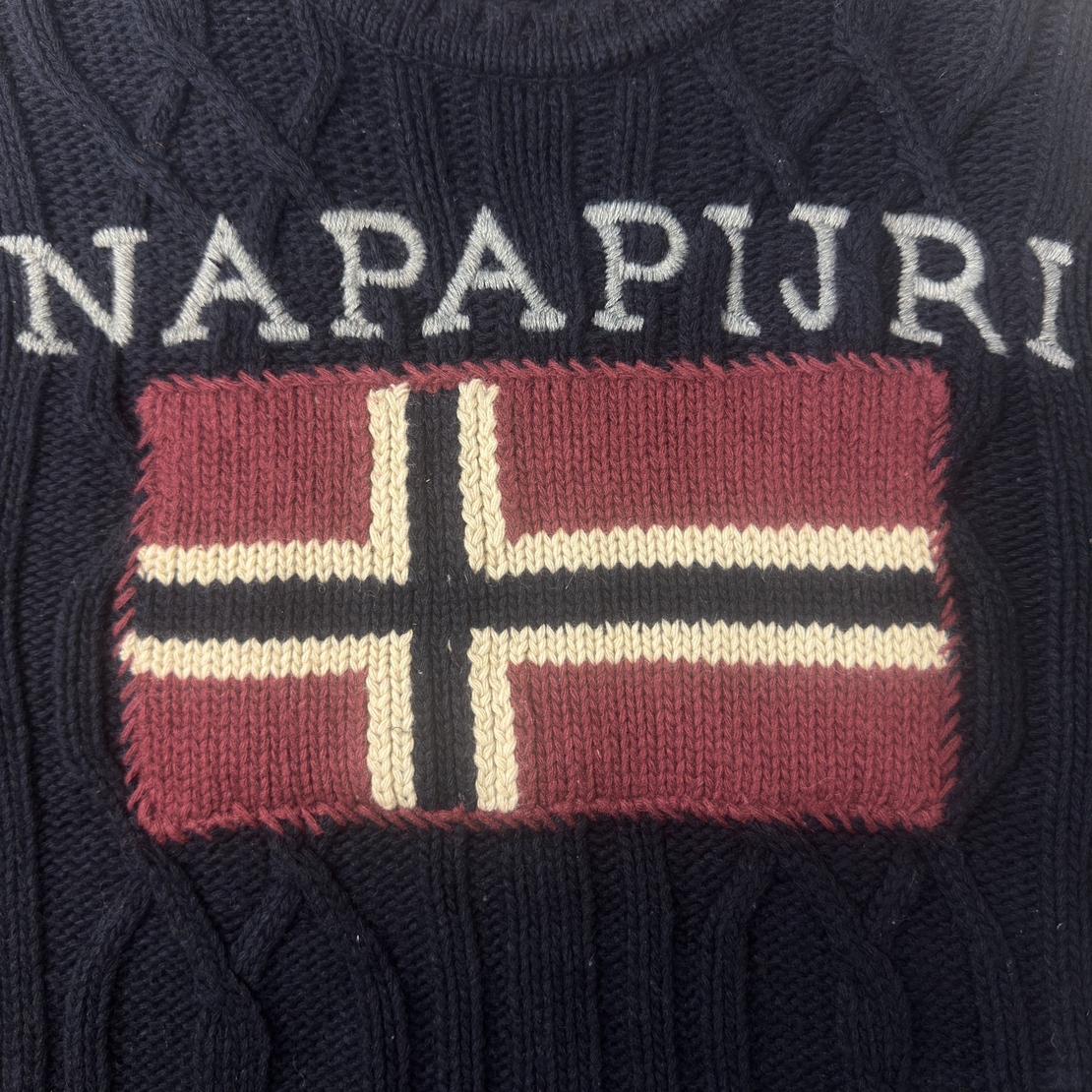 Napapijri Cable Knit Wool Pullover (S)