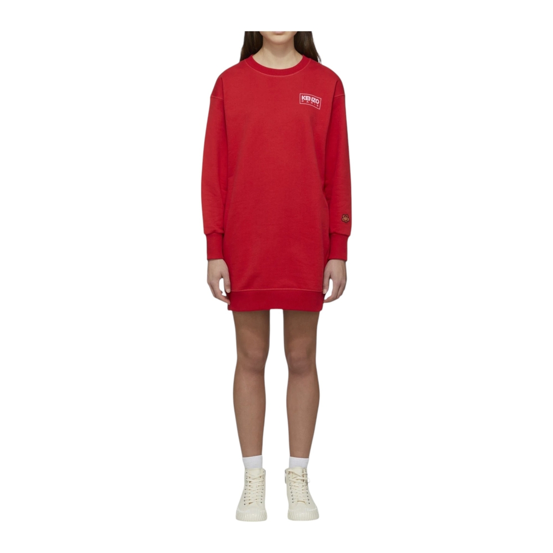 Kenzo Red logo sweater dress (M)
