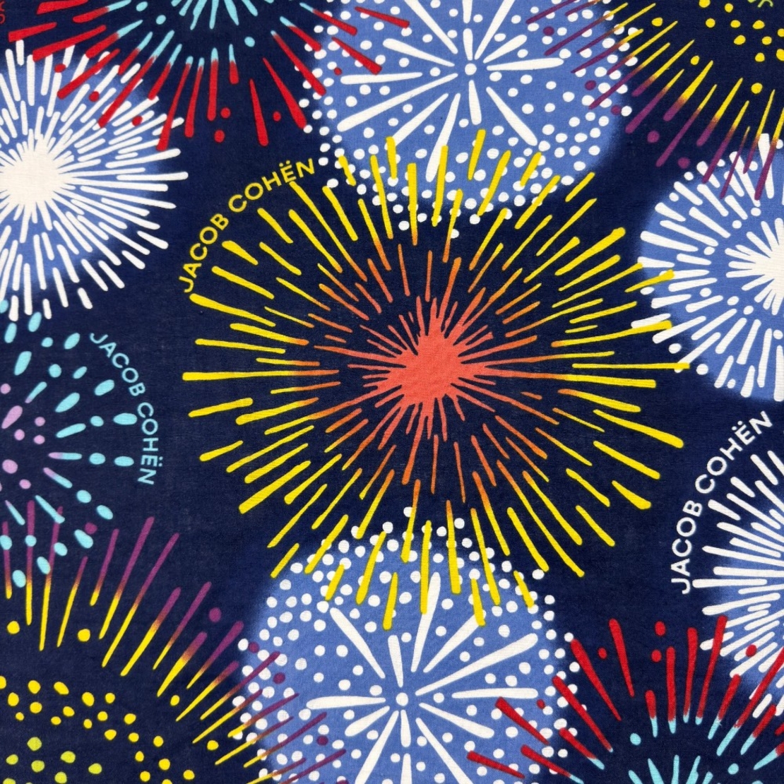 Jacob Cohen Cotton Pocket Print Scarf