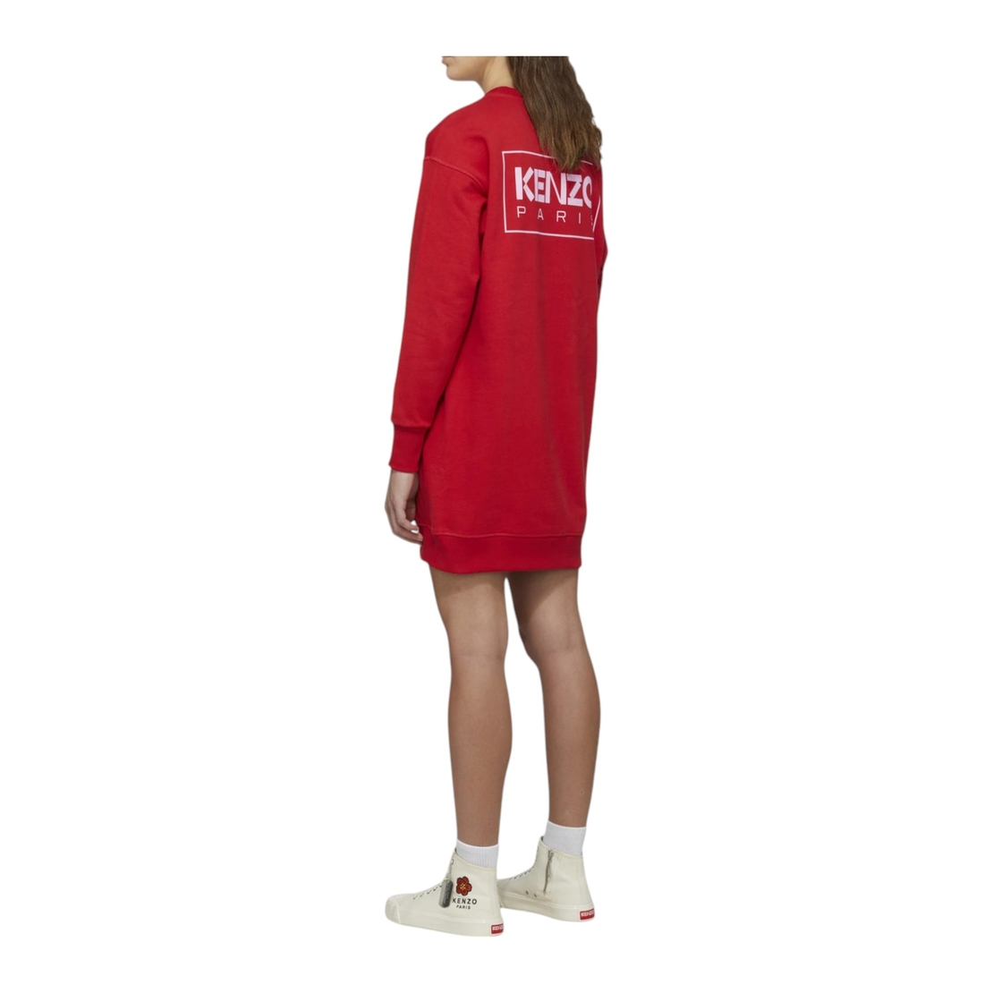 Kenzo Red logo sweater dress (M)