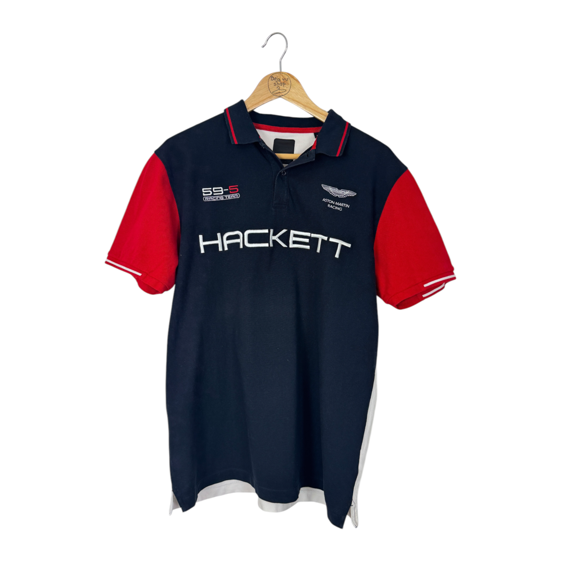 Hackett Aston Martin Multi Panel ss Polo (XL)