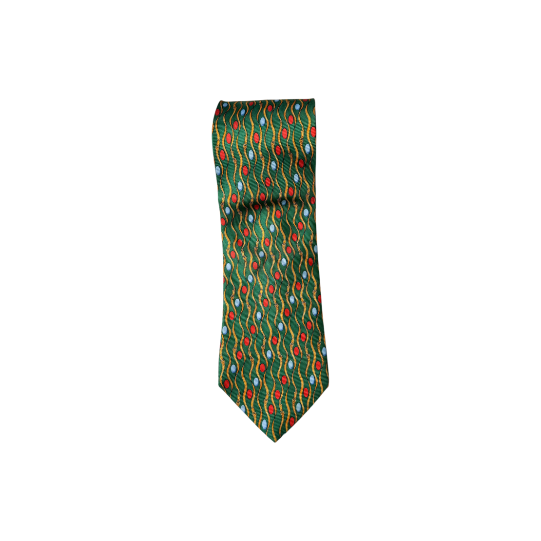 Christian Dior Monsieur Multicolor Print Silk Tie 59''