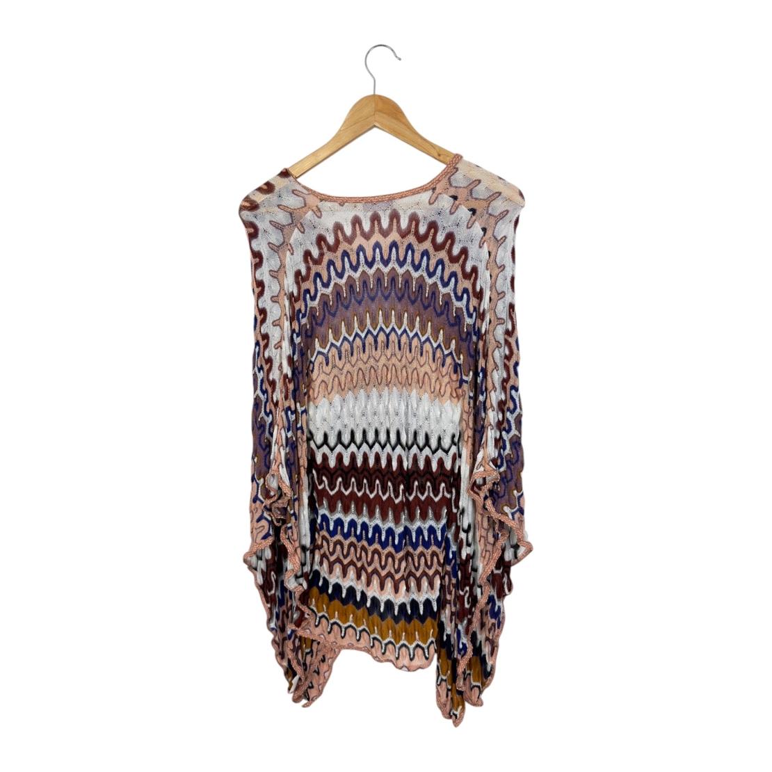Missoni Mare Multicolour Chevron Knit Poncho (S)