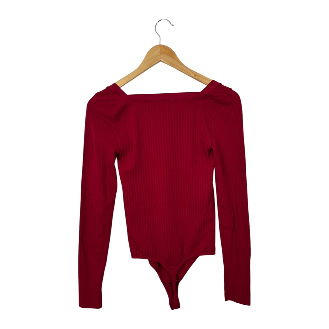 Wolford Ribbed Square Neck Bodysuit (M/L)