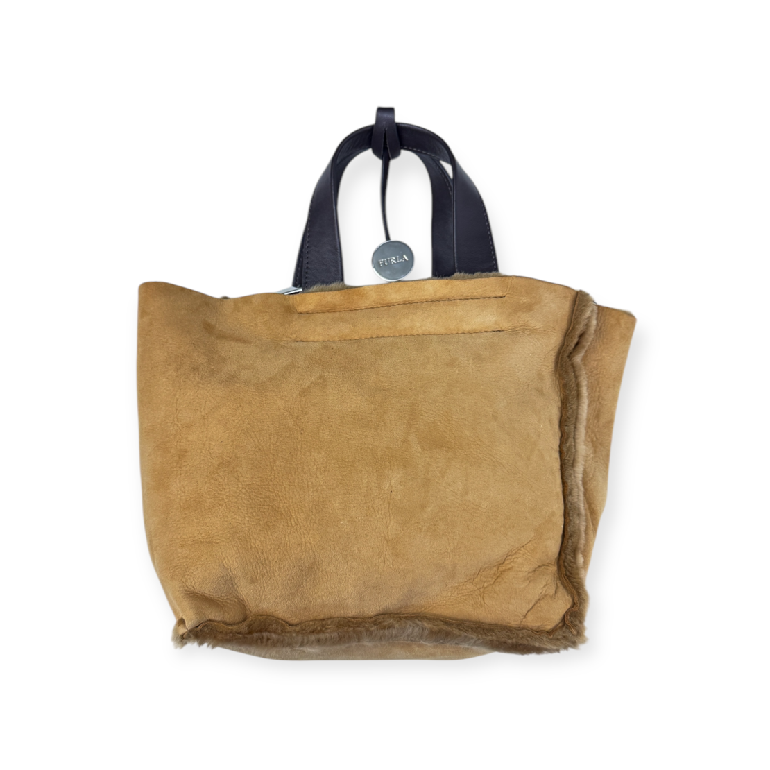 Furla Sherpa Sheepskin Tote Bag