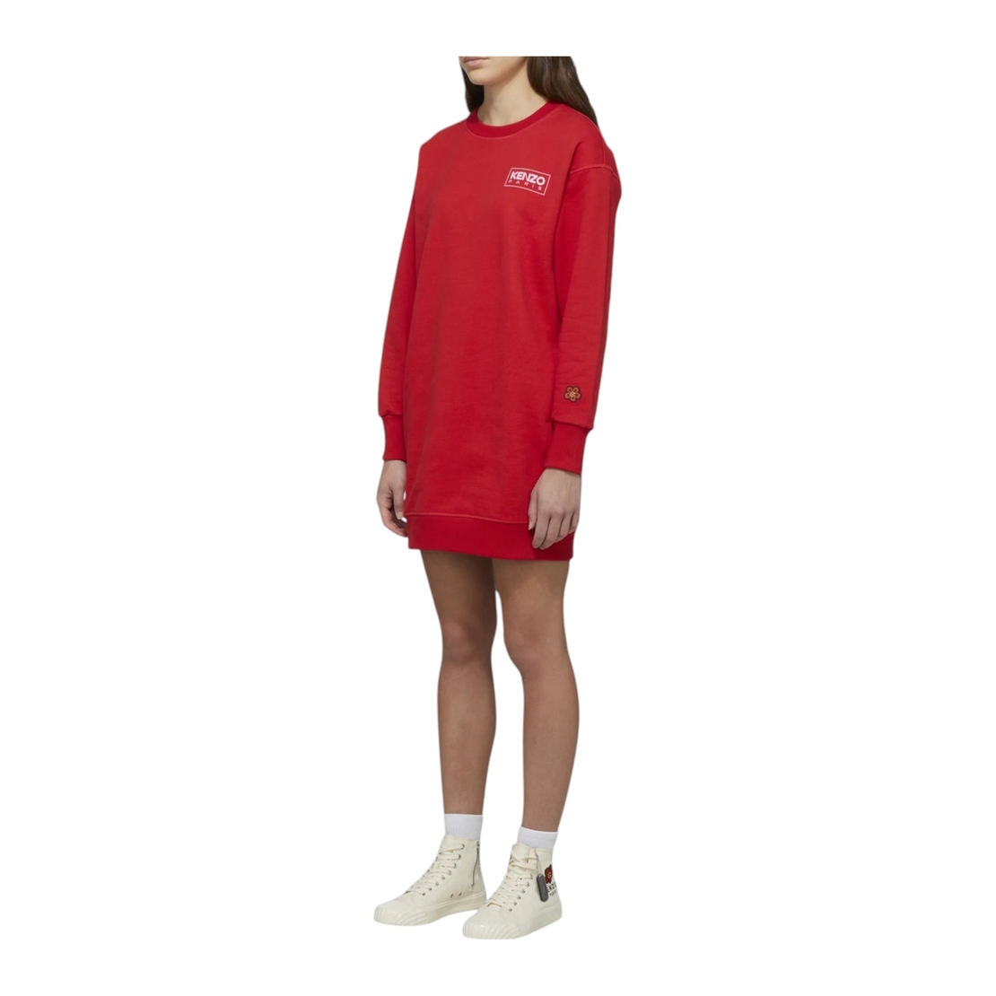 Kenzo Red logo sweater dress (M)