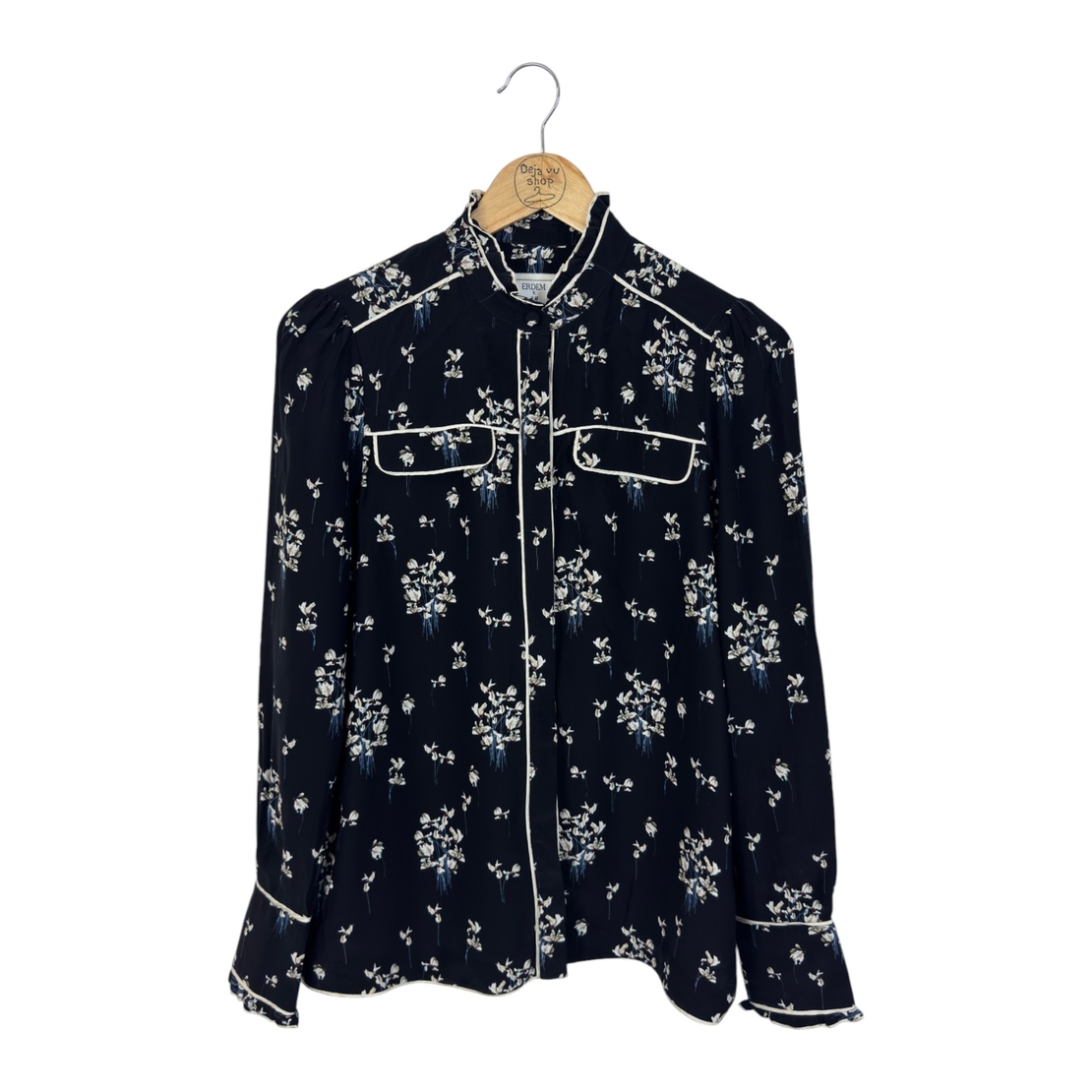 H&M Erdem Floral Silk Pajama Blouse (36)