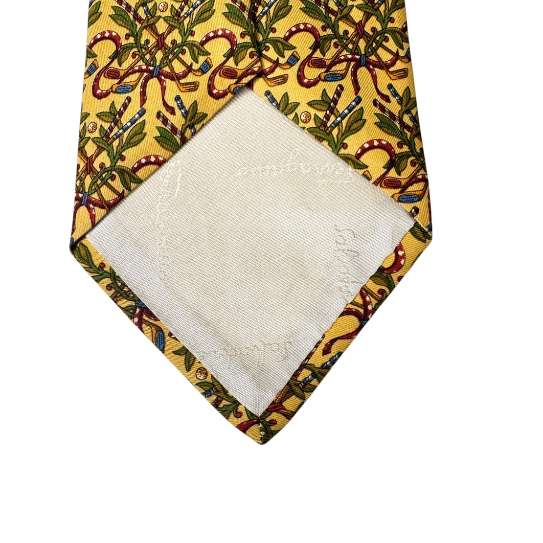 Salvatore Ferragamo silk tie 57''