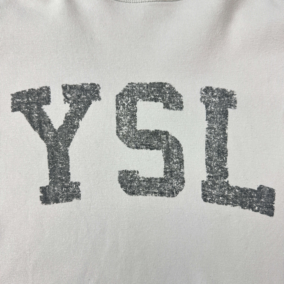 Saint Laurent Off-White Vintage Logo T-Shirt (L)