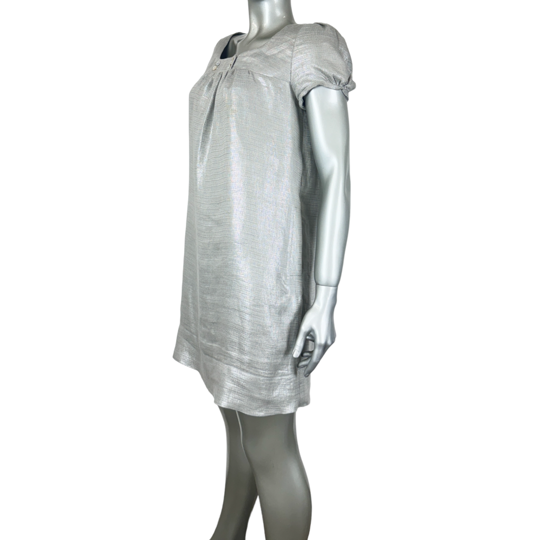 Рокля Sandro glitter linen dress (2)