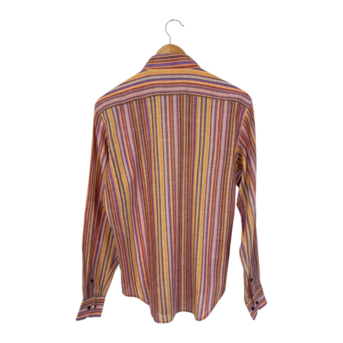 Etro Multicoloured Striped Linen Shirt (40)