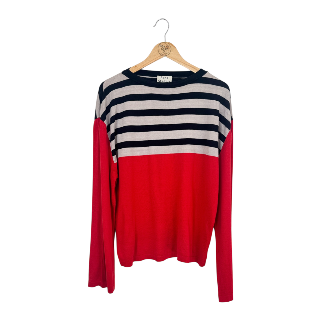 Acne Studios Optic Stripe Silk Blouse (M)