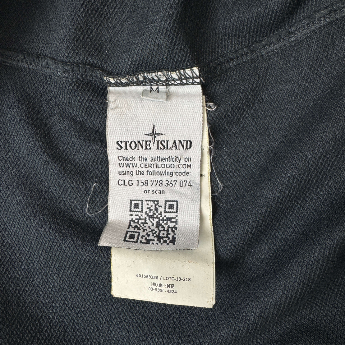Stone Island 1/4 Zip Button Up Sweatshirt (M)