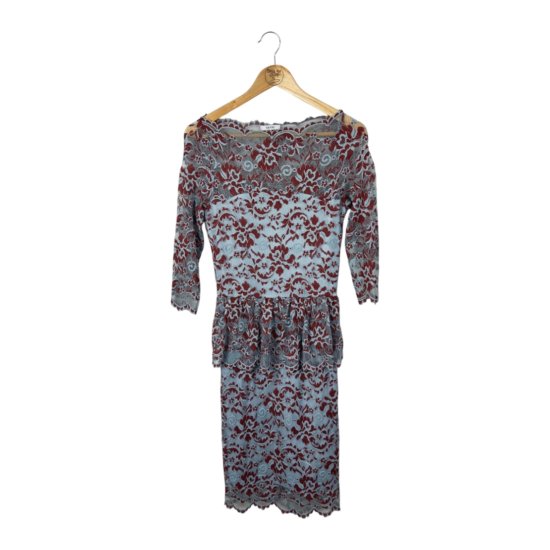 Дантелена рокля Ganni Flynn Lace Dress – (36)
