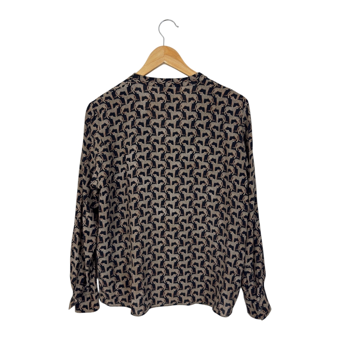 Marc Cain Leopard SIlk Blouse N4