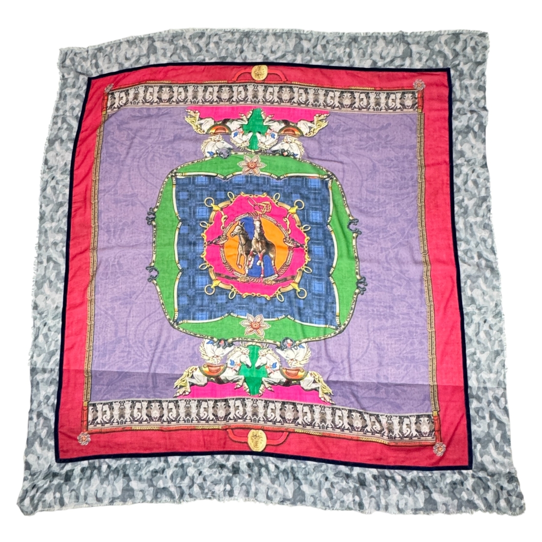 No brand вълнен прит шал 137x140